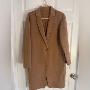 Uniqlo Tan Wool Coat Small